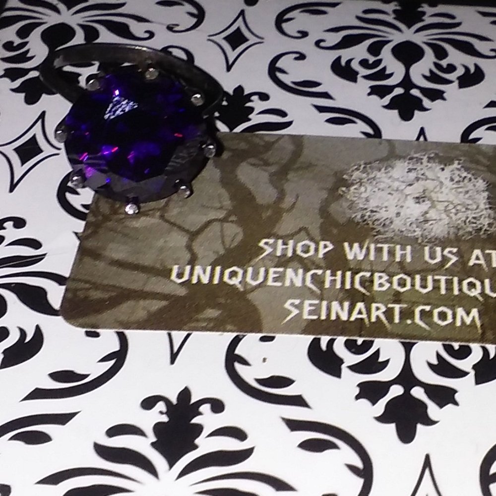 Vintage-Style Purple Gemstone Ring